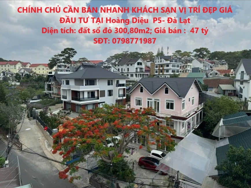 CHÍNH CHỦ CẦN BÁN NHANH KHÁCH SẠN VỊ TRÍ ĐẸP GIÁ ĐẦU TƯ TẠI Hoàng Diệu  P5- Đà Lạt - Ảnh chính